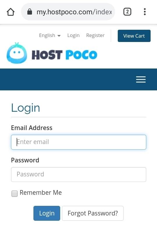 HostPoco Login