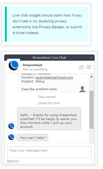 DreamHost login