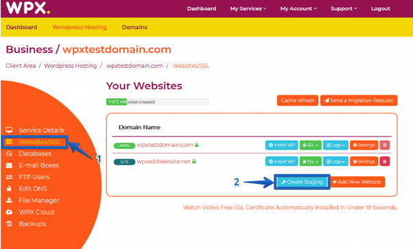 WPX Hosting login