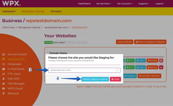 WPX Hosting login