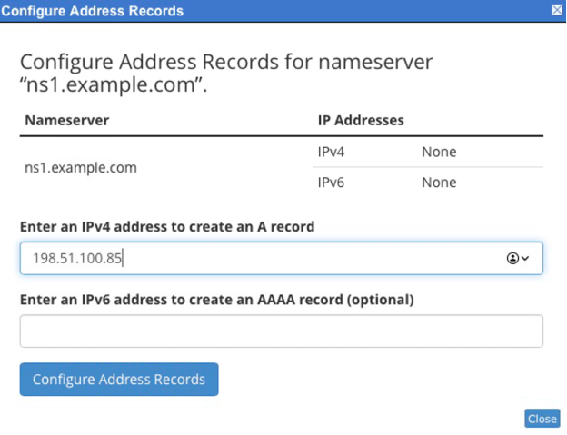 PiVPS Nameservers: Configure Adress Records For NAmeserver
