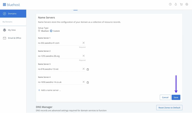 Kinsta Nameservers