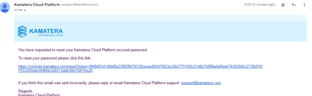 Reset Kamatera Login Password