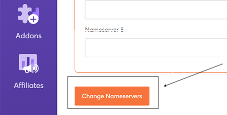 change nameserver button