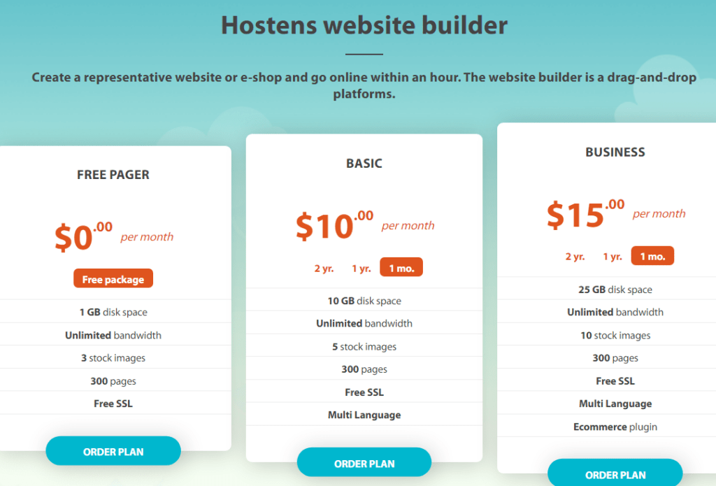 Hostens Website Builder