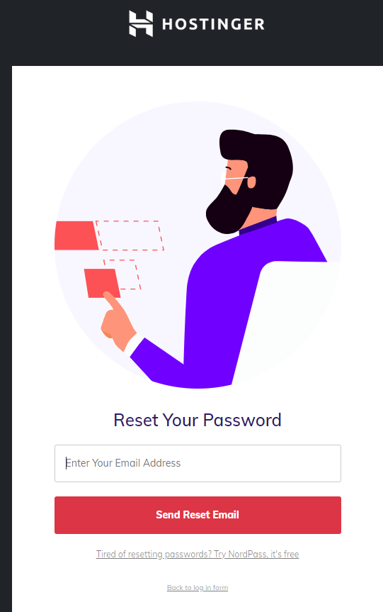 Hostinger Reset Your Password