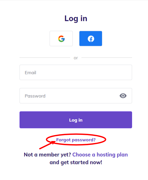 Hostinger login Password Reset