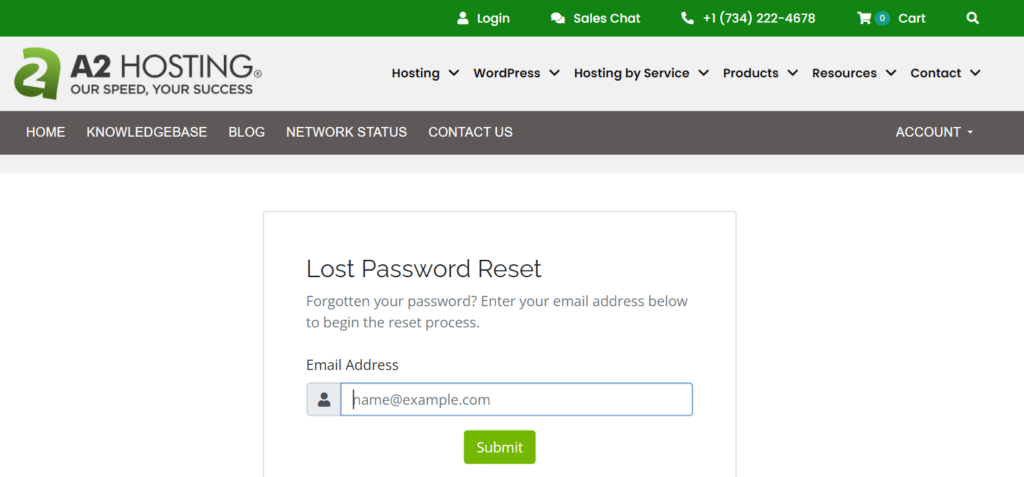 How to Reset the Password of A2Hosting Accounts?