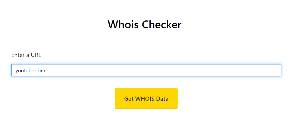 Whois Checker tool