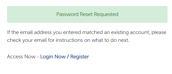 DomainRacer password reset