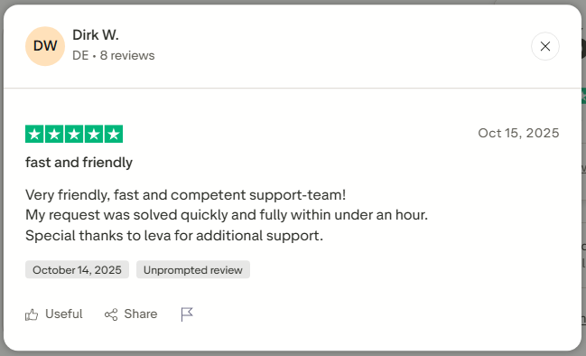 Review to get support 