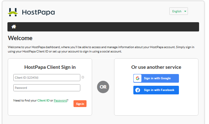 hostpapa login portal