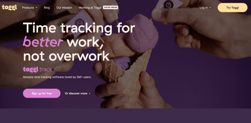 Toggl Track Best Work Monitoring Software