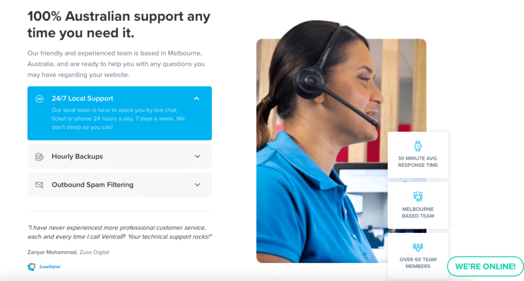 VentraIP Customer Support 