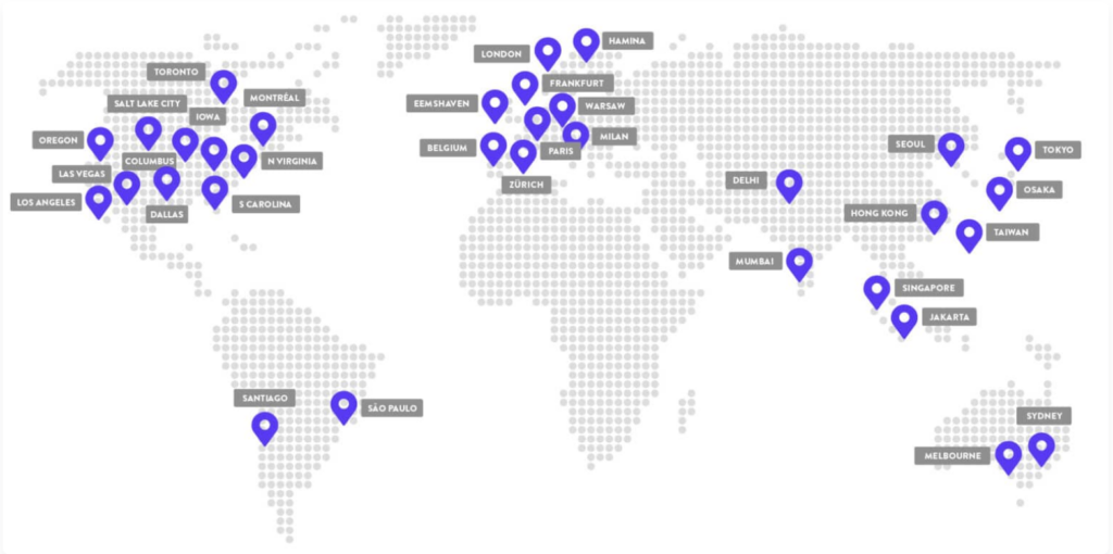 Kinsta Data Centres Location