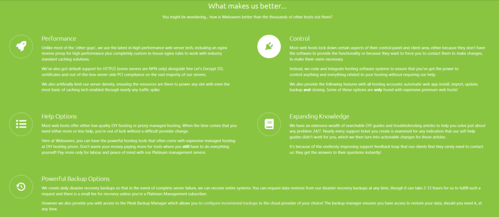 Core Features of WebSavers 