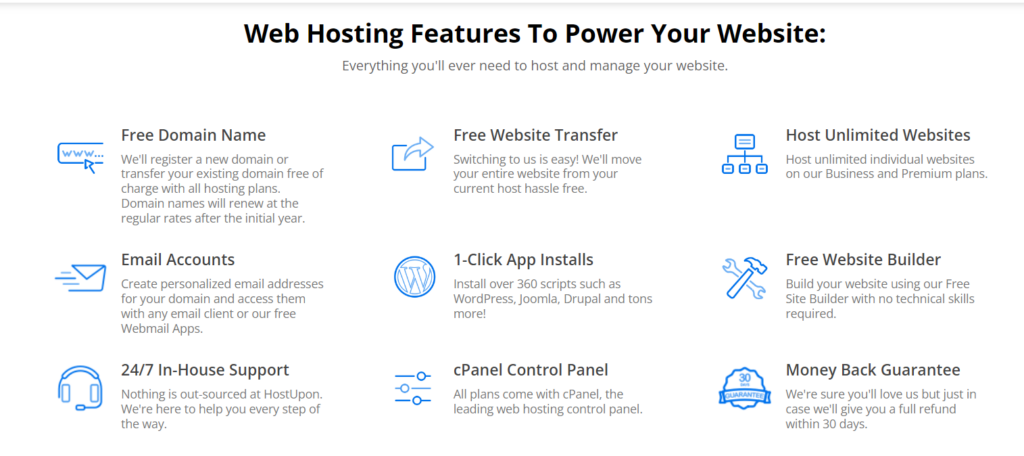 Key Features of HostUpon