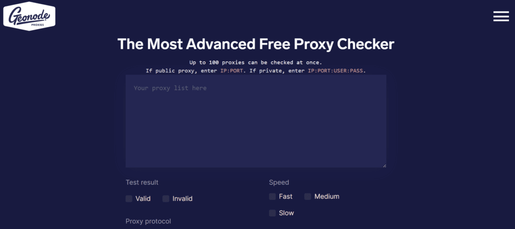 Geonode Proxy Checker