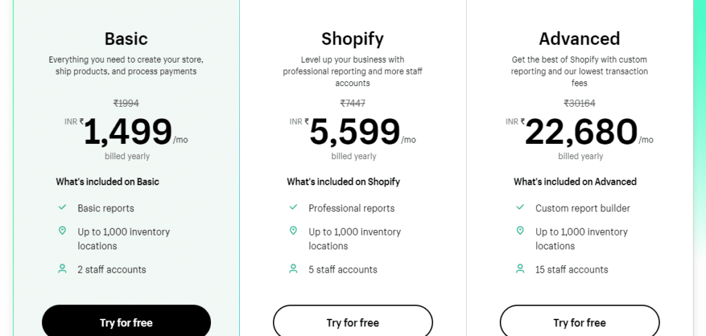 Shopify Pricing and Plans