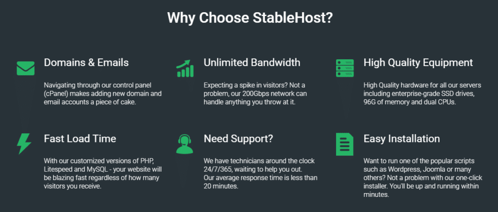Why Choose Stablehost