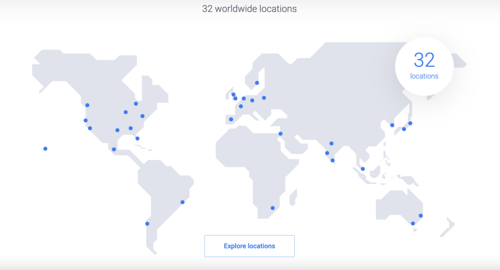 Ubicación de los centros de datos Vultr