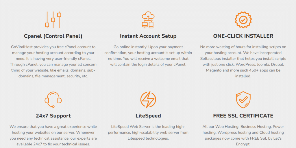Core Features of GoViralHost 