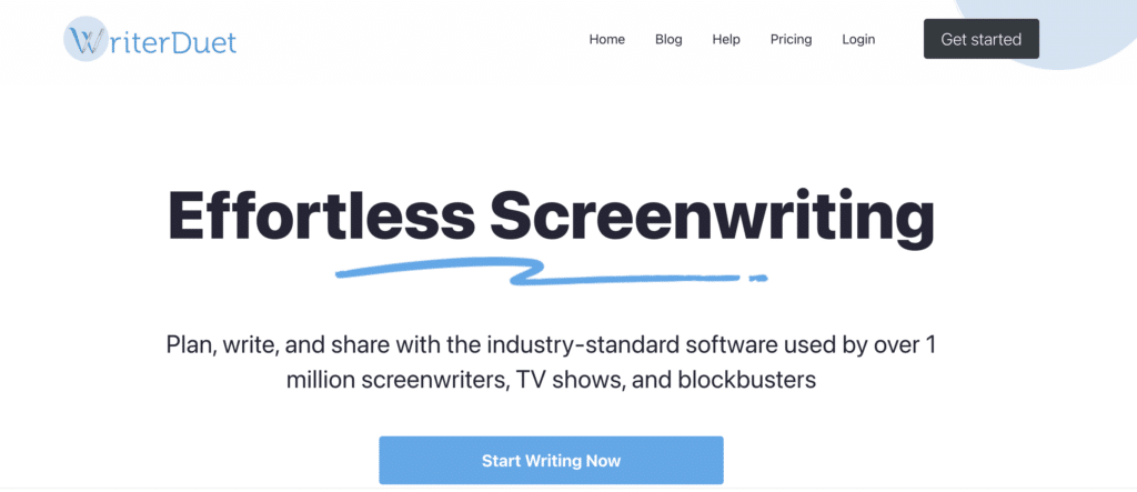 Writerduet Screenwriting Software