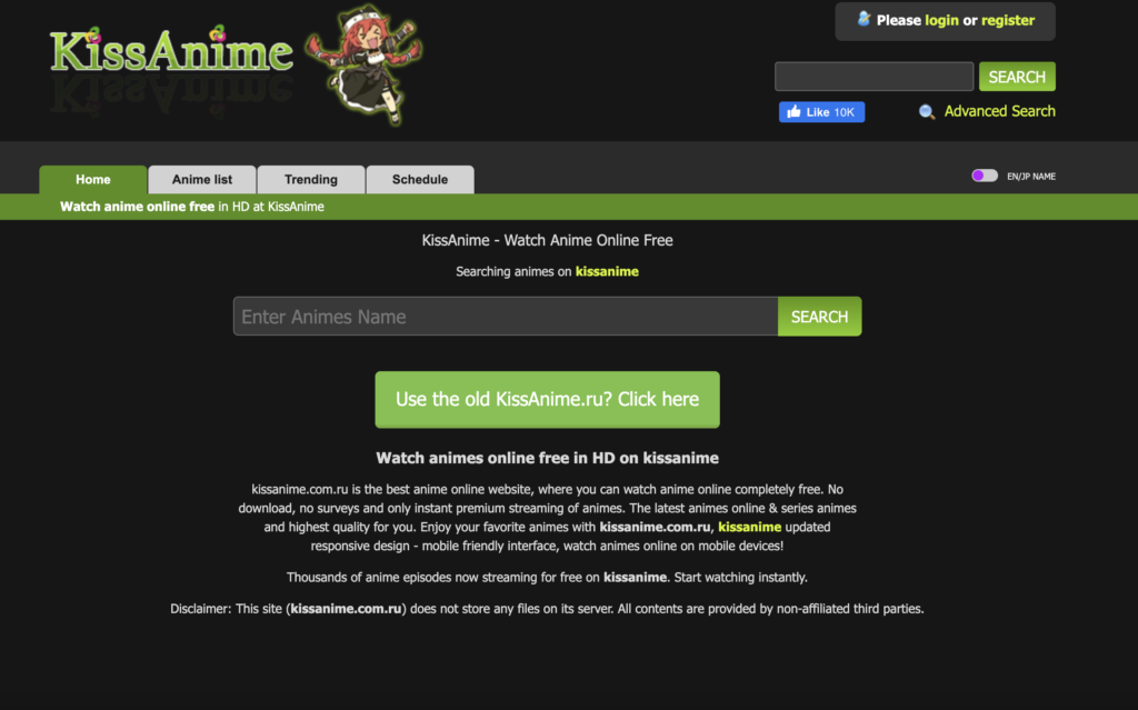 KissAnime: An Anime Streaming Website