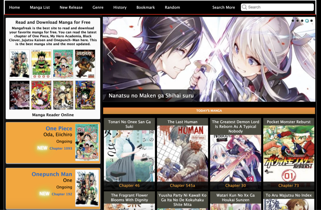 What is a free site where it is possible to read manga in Japanese