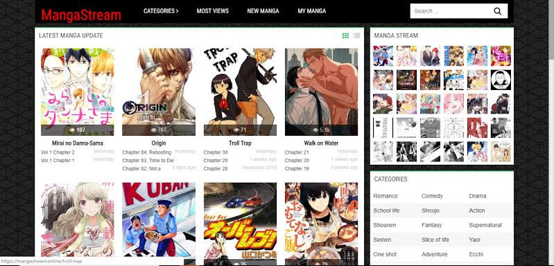 Manga streaming store websites