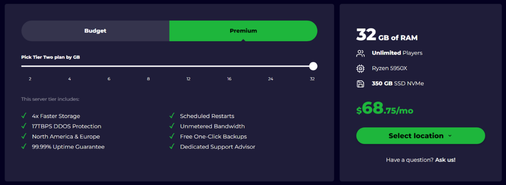 serveur de jeu rocketnode