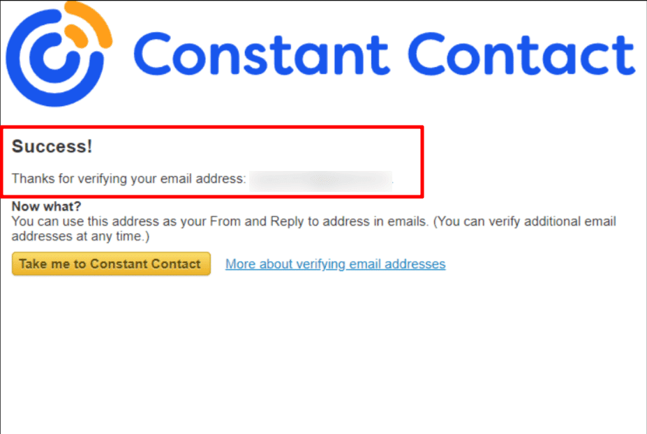 Constant Contact Verify Mail