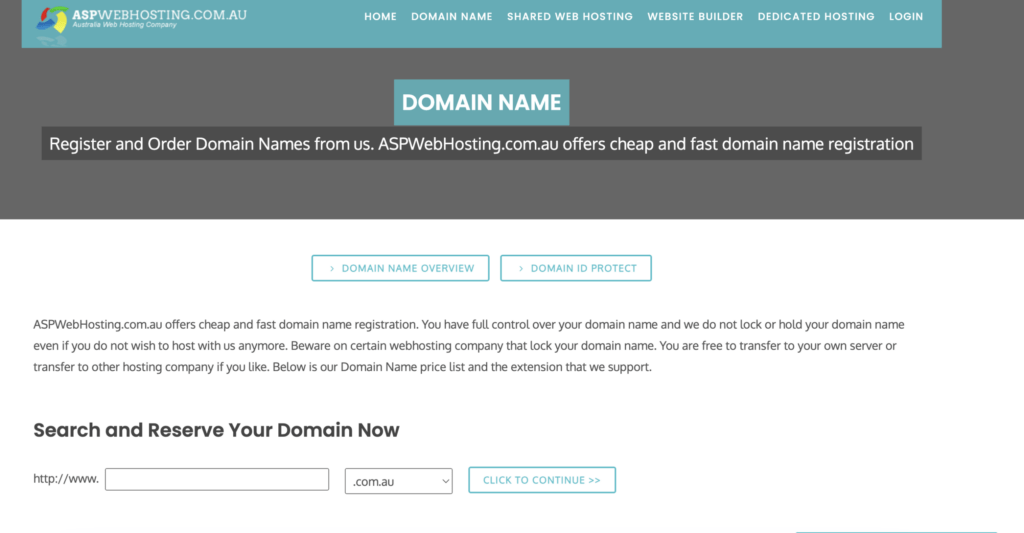Aspwebhosting domain