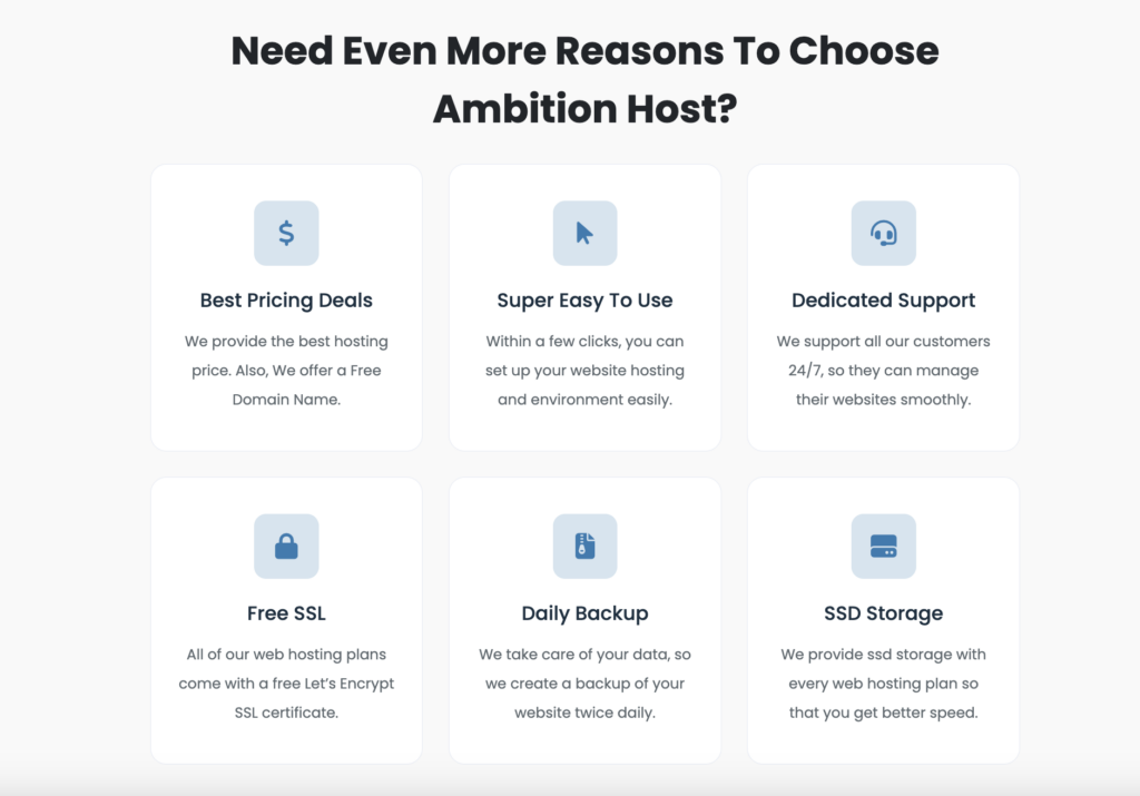Key Features of AmbitionHost