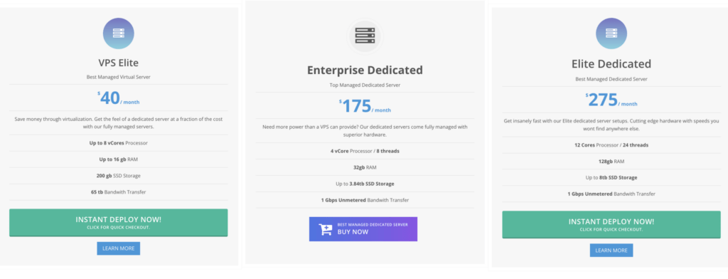 Types of Hosting Plans That M3Server Offers 