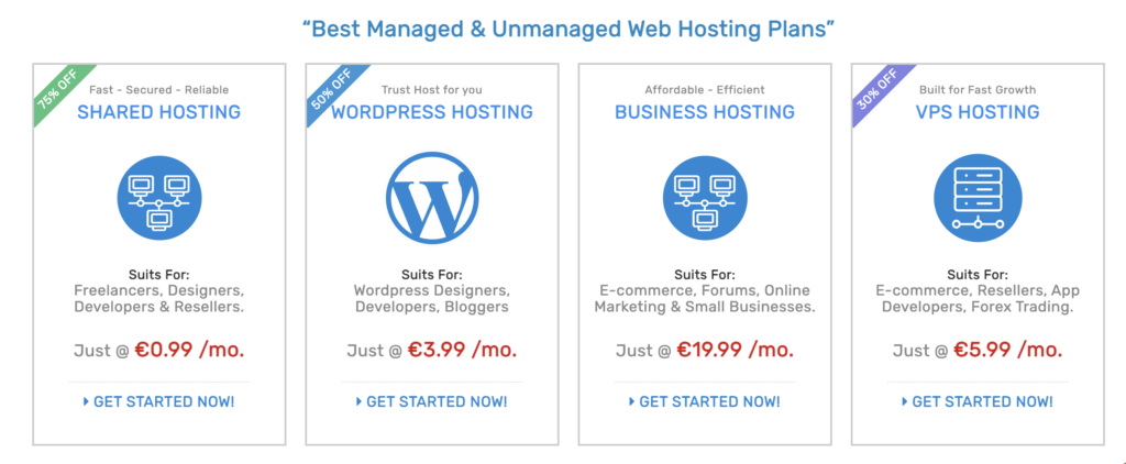 Types of web hosting are offered by ScopeHosts