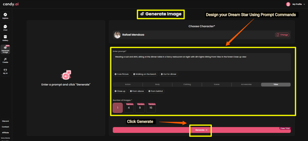 Use Promt Text Command to Design your own star
