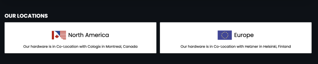 WebDock Data Centres Location
