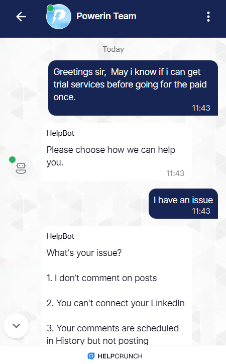 PowerIn Live Chat