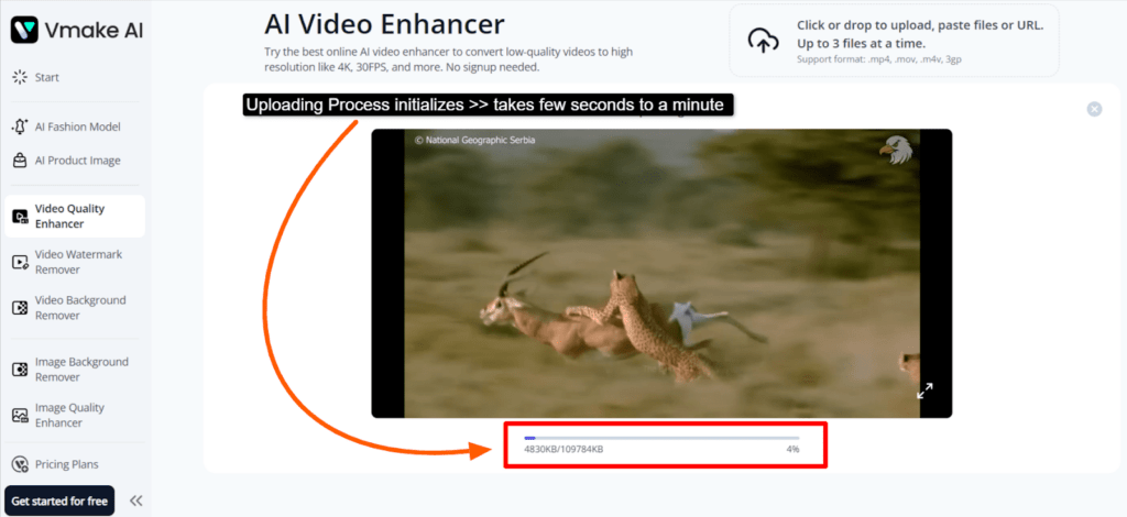 On clicking the video