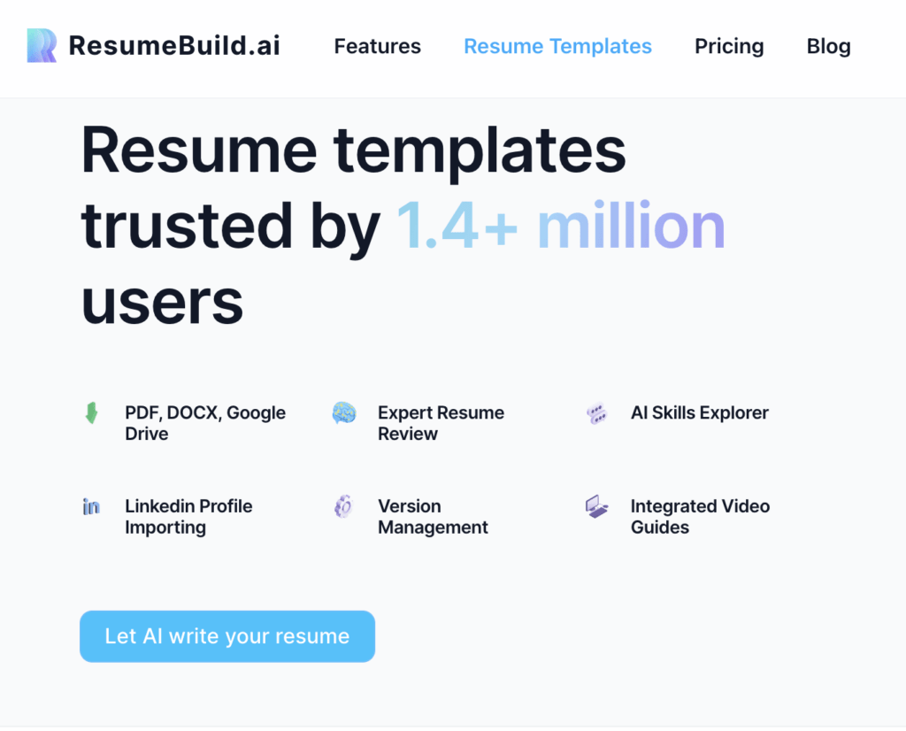 ResumeBuild. ai