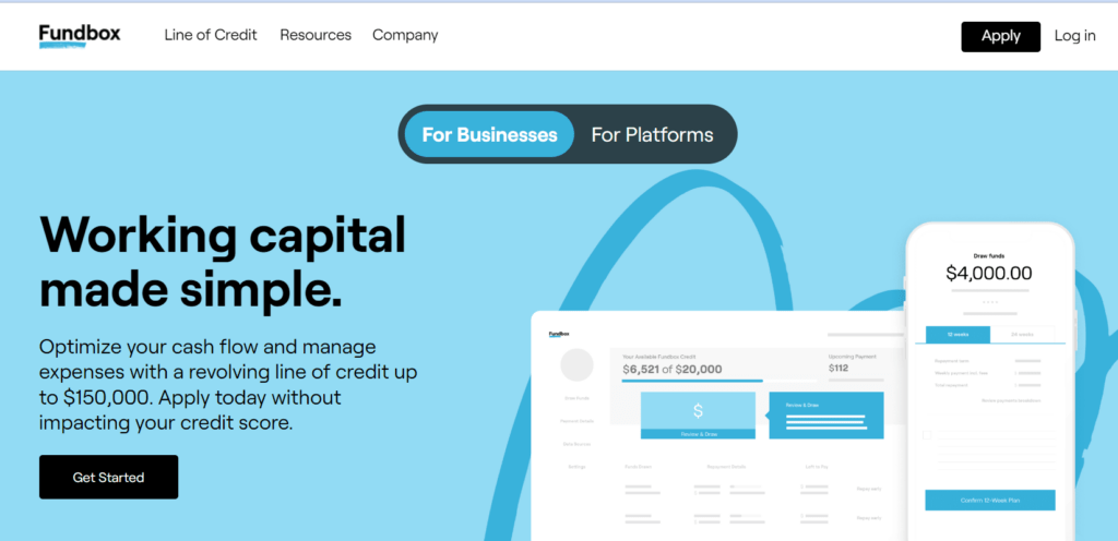 Fundbox Working Capital Loans for Small Businesses