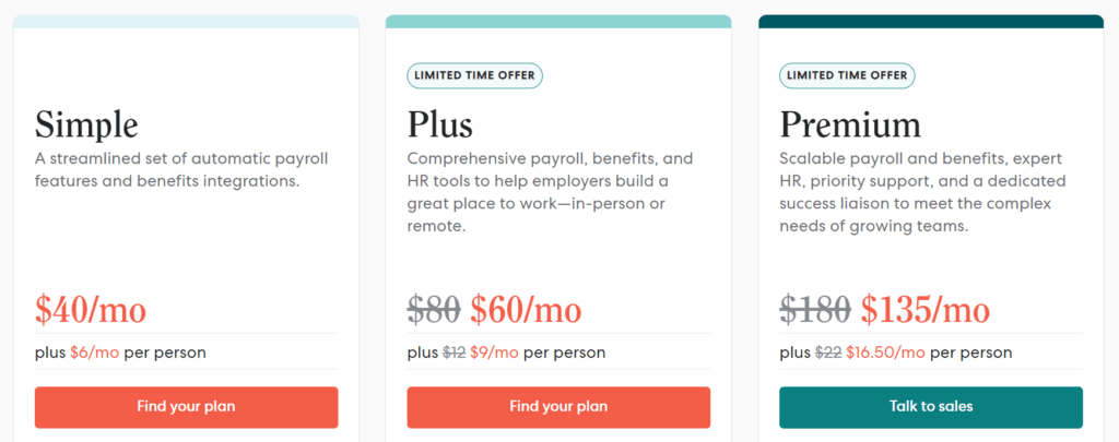 Gusto Pricing