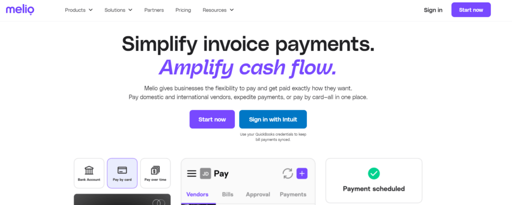 Melio Simplify Accounting Management
