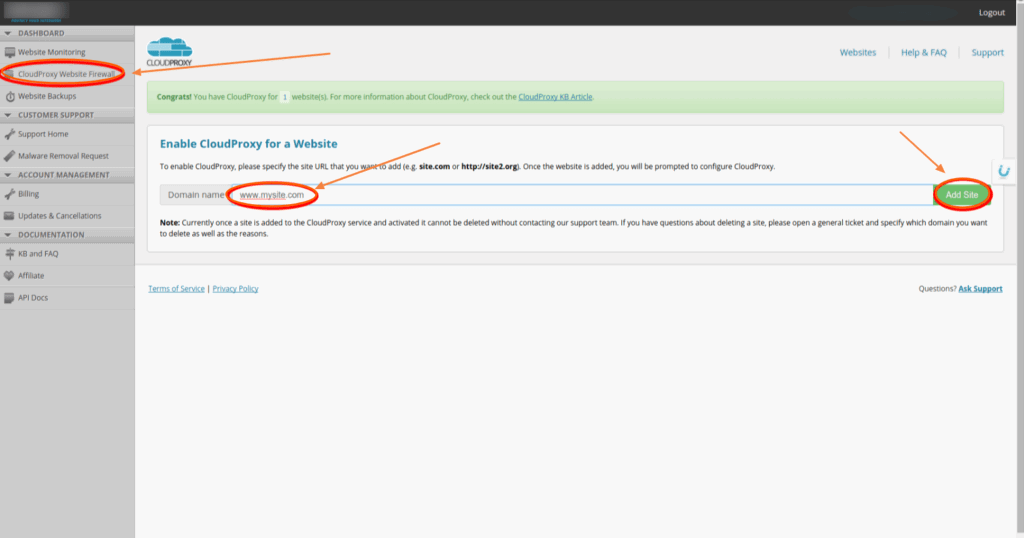 CloudWays’ dashboard