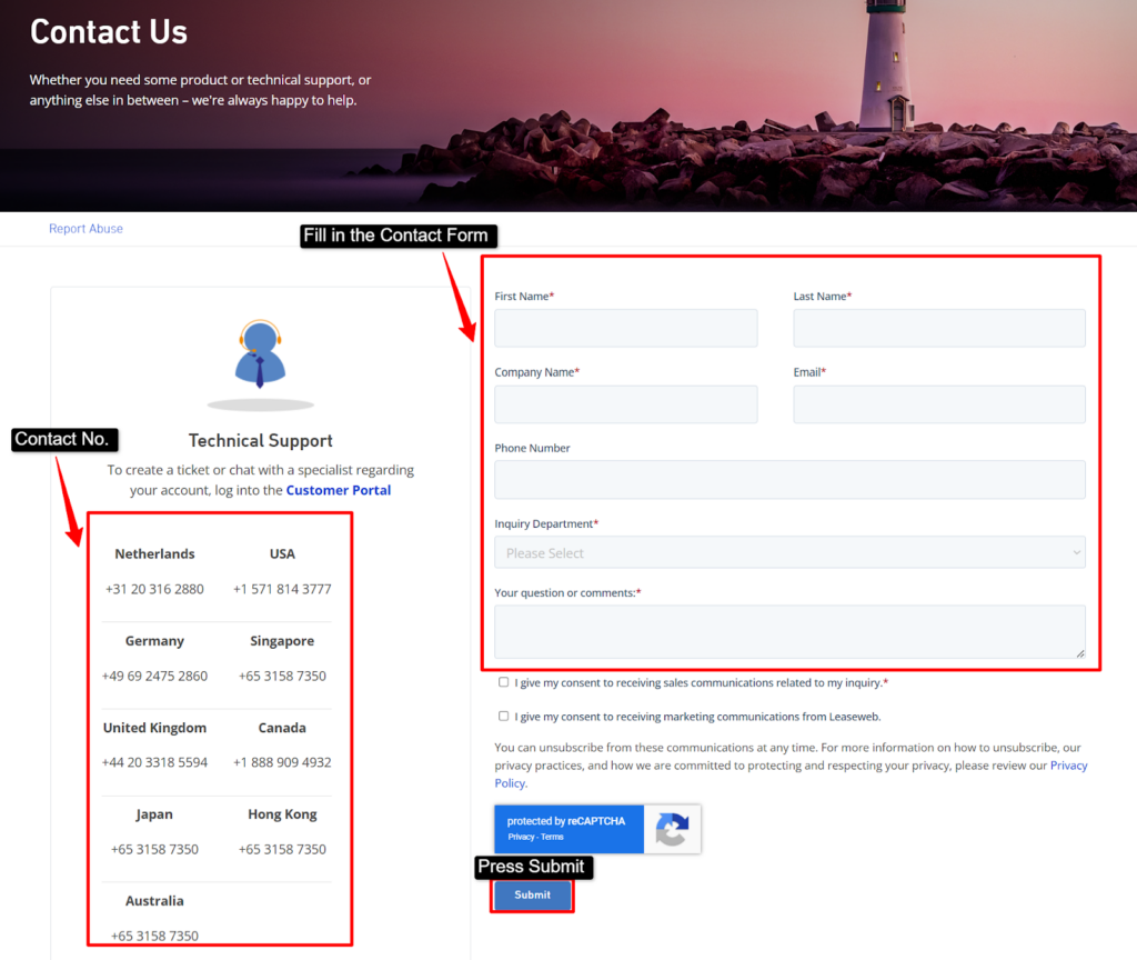 LeaseWeb support team