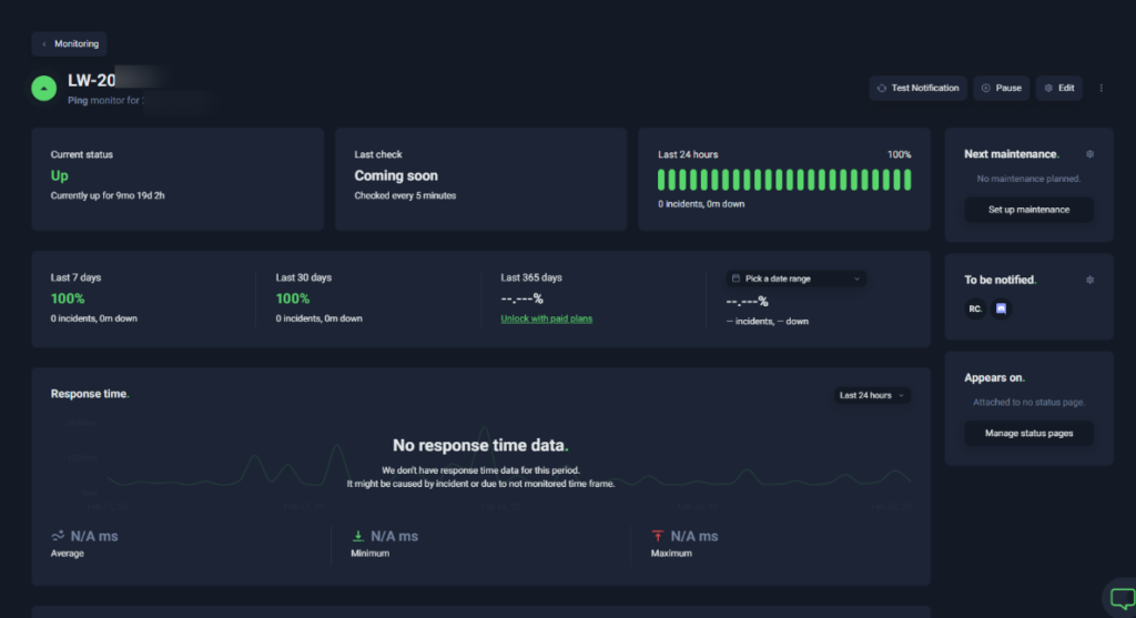 Leaseweb Uptime