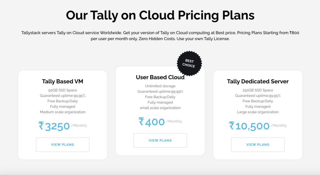 TallyStack Plans