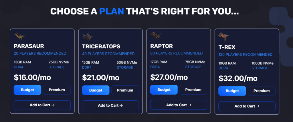 Select Your Server Plan