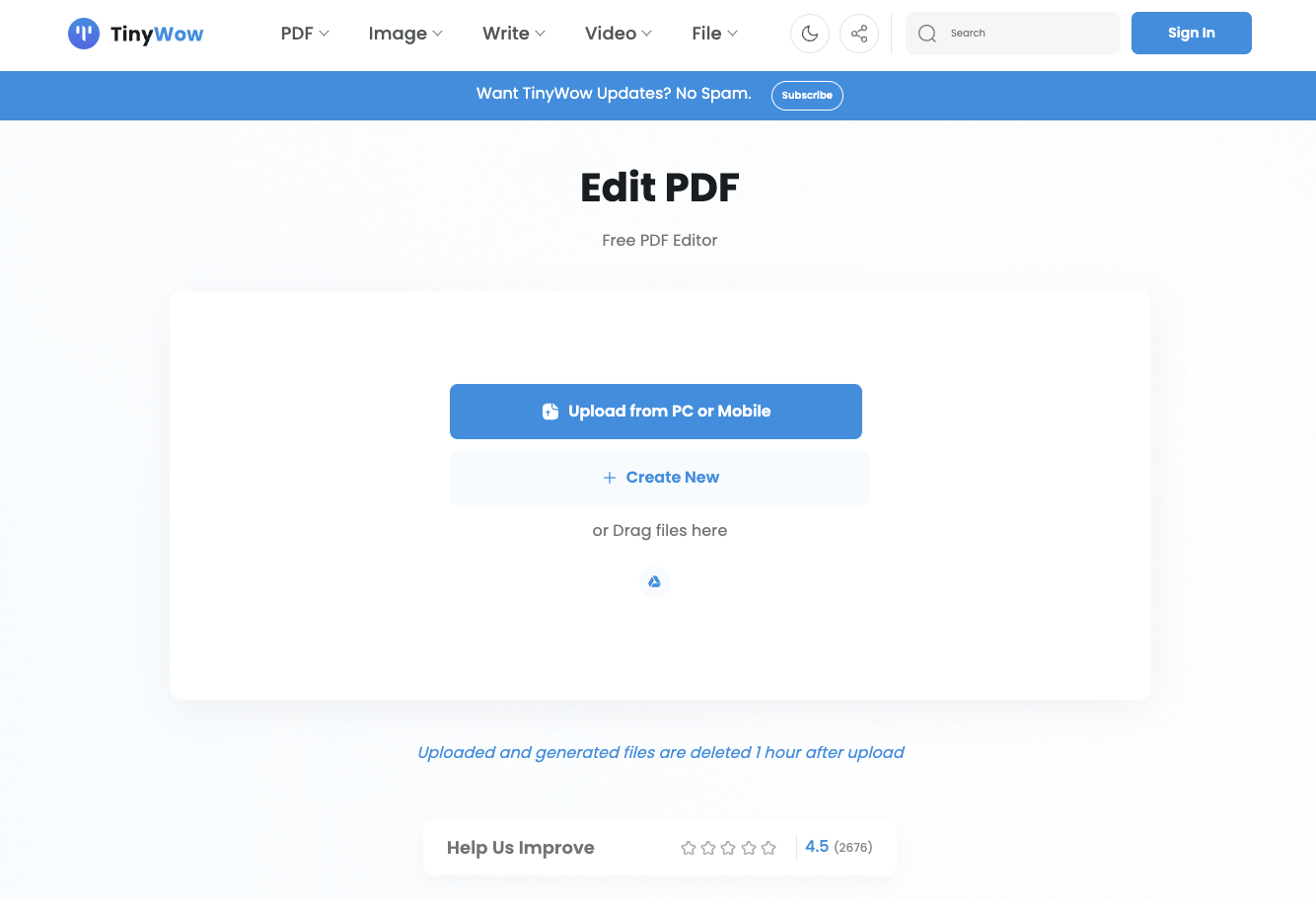 I 15 Migliori Editor PDF Gratuiti Del 2025 Settembre Confronto TinyWow